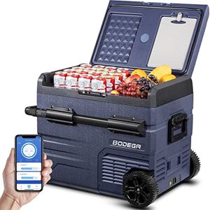 BODEGA 45L Glaciere Electrique, Glacière à Compresseur, Double Zone, APP WiFi Contrôle, 12/24V DC et 100-240V AC, pour Voiture, Camion, Bateau, Camping-Car Et Prise De Courant - Publicité