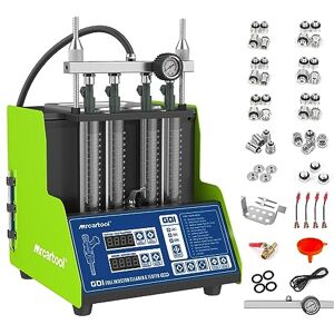 MR CARTOOL V309 Machine Nettoyage D'injecteurs, Kit de Testeur D'injection Nettoyeur Système Carburant à Ultrasons avec 4 Cylindres pour Essence Diesel Voiture et Moto - Publicité