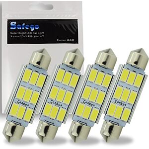 Safego 4 x C5W 42 MM LED 5730 9SMD Voiture Ampoule toit 211-2 578 212-2 ODB Plafonnie la lumière de plaque d'immatriculation DC 12V Blanc Pur 6000K LED Dome Festoon - Publicité