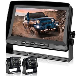 podofo Caméra de Recul sans Fil + Kit Moniteur LCD 7 12V - 24V Kit de  système de Parking pour Caméra de Vision Nocturne Étanche pour