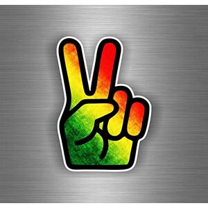 Akachafactory Autocollant Sticker Voiture Rasta Reggae One Love Lion Drapeau Jamaique ref21 - Publicité