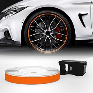 Quattroerre Bandes Wheel Trim Réfractifs pour les Jantes des Voitures, Orange, 7 mm x 6 mt - Publicité