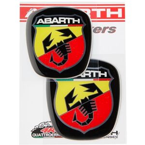 Abarth 3D Sticker Logo Bouclier Officiel pour Fiat Grande Punto, Avant et Arrière, 60 x 65 mm, 71 x 65 mm - Publicité