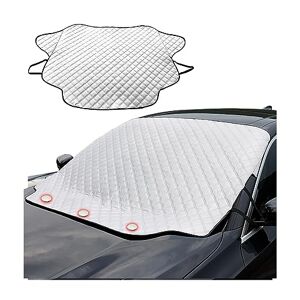 JNNJ Couverture Pare-Brise Voiture, Pare-Soleil pour Pare-Brise Réfléchissant Les UV, Pare-Soleil Anti Givre Neige Protection Repliable, Pare Soleil Voiture pour Plupart des Véhicules(190x126cm) - Publicité