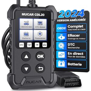 mucar CDL20 Scanner Lecteur Code Voiture EOBD avec Fonctions OBD2 complètes Vérifier l'outil Diagnostic des véhicules à Moteur pour Le capteur d'O2 - Publicité