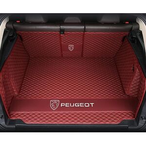 HIFFEY Tapis de Coffre Voiture pour Peugeot 308 SW III Wagon Active Pack/308SW GT 2021-2024 Housse de Coffre en Cuir Tapis de Protection Imperméable Antidérapant Accessoires,Wine Red - Publicité