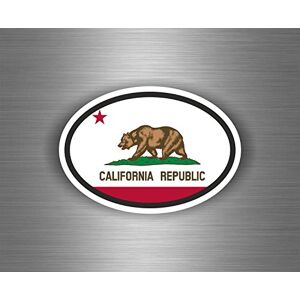 Akachafactory Autocollant Sticker Voiture Moto Drapeau Code Pays Californie California - Publicité