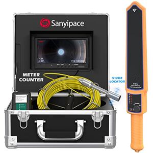 Sanyipace Caméra Canalisation 20M, Camera d'inspection de Drain avec Compteur Métrique Fonction Localisateur et Récepteur 512Hz, Camera Endoscopique ​des Tuyaux de Drainage Évec 'Un Écran de 9" pour Plombier - Publicité