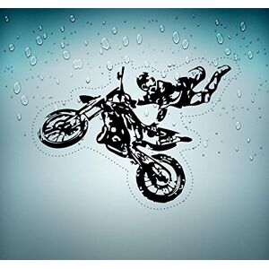 Akachafactory Autocollant Sticker Biker Motard Voiture Moto Motocross Cross r2 - Publicité