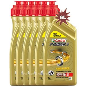 Castrol Bundle Castrol Power 1 4T 20 W-50 Huile moteur de moto 6L - Publicité