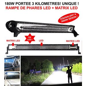 LCM2014 EXCLUSIVITE ! Rampe DE PHARES LED + Matrix LED Puissance 180W Equivalent A 3000 W en Xenon ! PORTEE 4KM ! Etanche Qualite Marine ! - Publicité