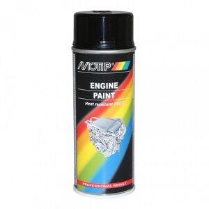 Bombe peinture moteur noir brillant Motip 400 ml M04092 - Publicité