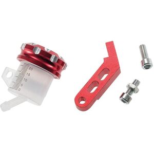 Bocal maître cylindre de frein 1Tek Tuning support alu bouchon rouge