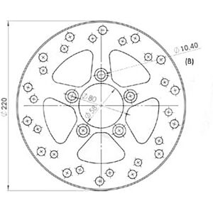 Disque de frein NG Brake Disc D.220 avant droit - 086