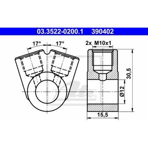 ATE Raccord annulaire, tuyauterie (Ref: 03.3522-0200.1)