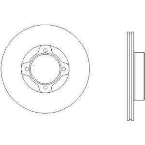 HELLA PAGID Disques de frein pour DAIHATSU: Cuore, Mira, Domino (Ref: 8DD 355 109-101)