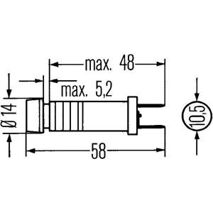 HELLA Lampe temoin (Ref: 2AA 003 257-041)