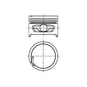 NURAL Piston pour HYUNDAI: Pony, Accent, Lantra, Scoupe, Excel (Ref: 87-435407-00)