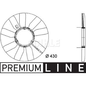 MAHLE Aftermarket Helice du ventilateur de refroidissement moteur pour MERCEDES-BENZ: Vito, Classe C, Viano, 124 Series, Sprinter (Ref: CFW 28 000P)