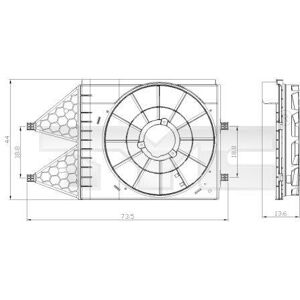 TYC Support, ventilateur de radiateur pour VOLKSWAGEN: Polo & SEAT: Ibiza & SKODA: Fabia, Roomster (Ref: 837-0033-1)