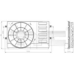 TYC Support, ventilateur de radiateur pour VOLKSWAGEN: Polo & SEAT: Ibiza & SKODA: Fabia, Roomster (Ref: 837-0034-1)