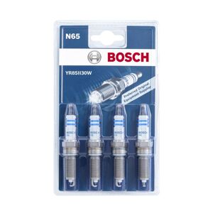 BOSCH Jeu de 4 bougies d'allumage pour CITROËN: C3, DS3, C4 Cactus, C3 Aircross, C1, C-Elysee & PEUGEOT: 208, 308, 2008, 108, 301 (Ref: 0 242 129 806)