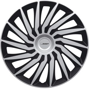 MICHELIN Enjoliveur quantite : 4, Argent / Noir (Ref: 009025)