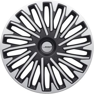 MICHELIN Enjoliveur quantite : 4, Argent / Noir (Ref: 009028)