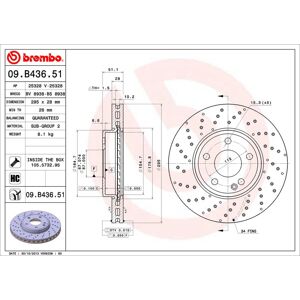 2 Disques De Frein Brembo Xtra Vernis Uv 09.b436.51 - Publicité