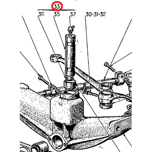 Pivot de levier intermédiaire de direction Fiat 44097123