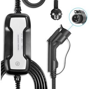 BESEN Chargeur portable - Type1 - 10/16A - Cable 7,5m - prise domestique - PCD021T1