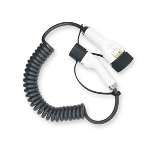 CARPLUG Cable de recharge spirale - Type 2 - Type 2 - 4m - 22kW (3 phases 32A) - T2 T2 + Housse