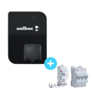 Pack Borne de recharge WALLBOX Copper SB - 1,4 a 22kW - Bluetooth - Wifi - RFID + Protections electriques 22kW