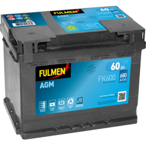 Fulmen - Batterie Voiture Start & Stop 12v 60ah 680a (n°fk600) - Publicité