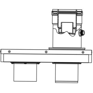 Adaptateur de vidange des fumees Rinnai diametre 80/80 a 60/100 FOT-KS080-008