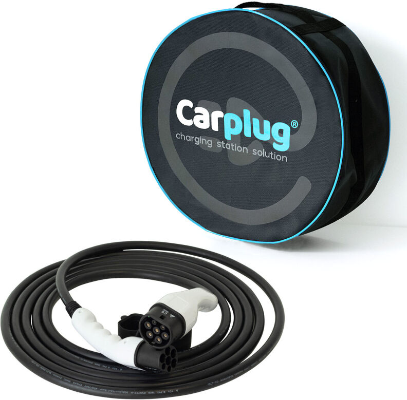 CARPLUG Câble de recharge - Type 2 - Type 2 - 7m - 7,4kW (1 phase 32A) - T2 T2 + Housse