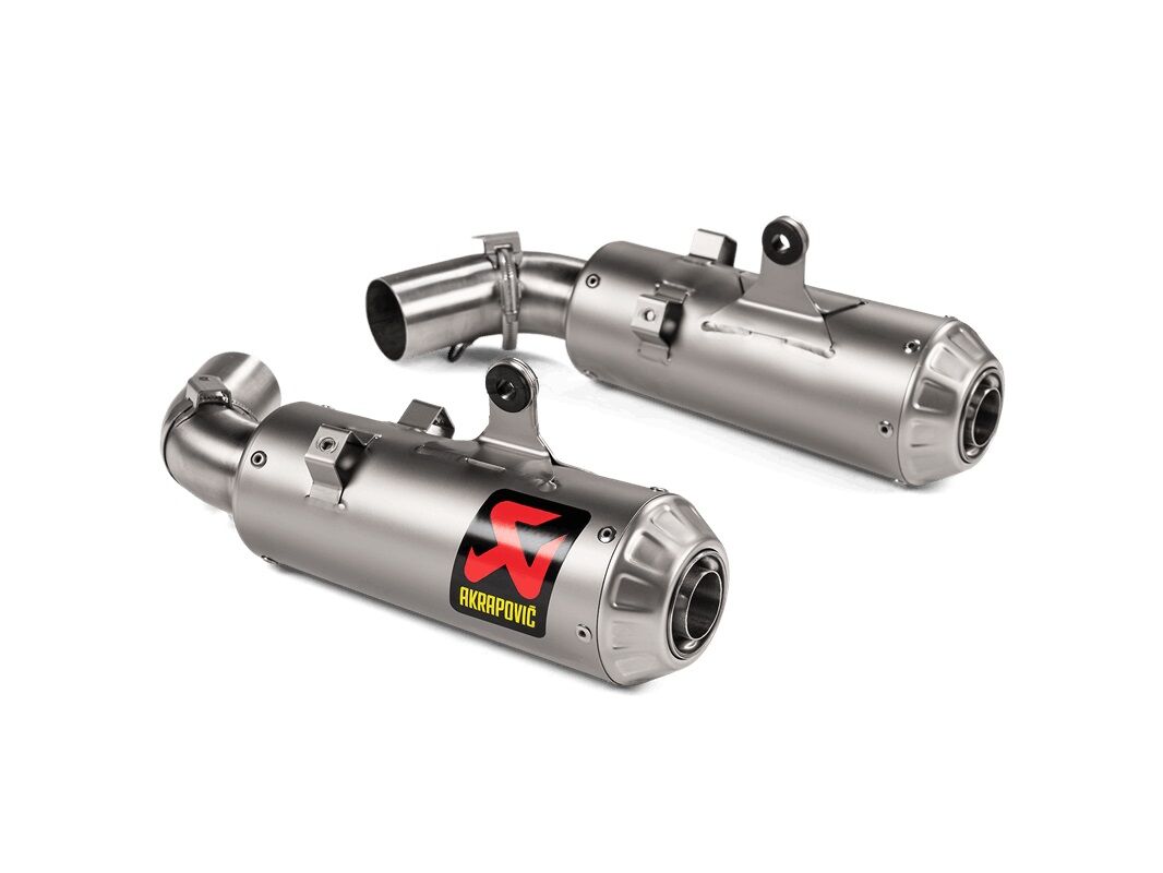 Akrapovic Slip-On Line Rear Titanium Silencer  - Silver