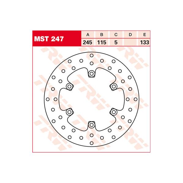 trw lucas brake disc mst247, rigido