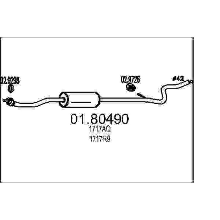 Marmitta Centrale Mts 01.80490