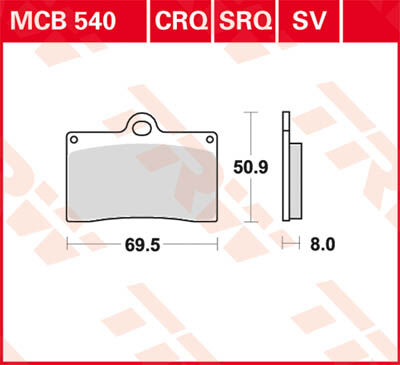 TRW Lucas Freno pad MCB540