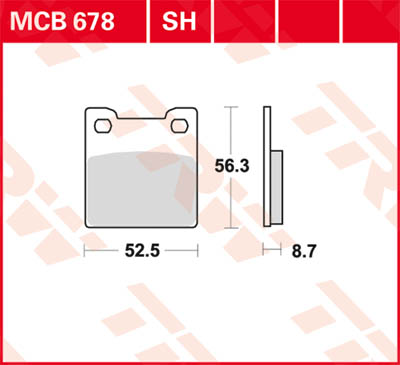 TRW Lucas Rivestimento Sinterizzato MCB678SH