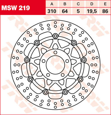 TRW Lucas Freno disco MSW219, galleggiante