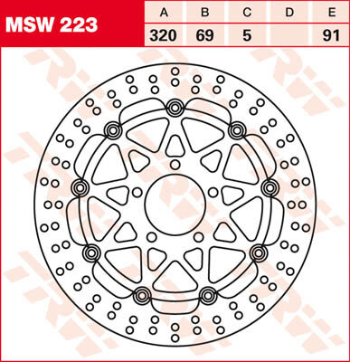 TRW Lucas Disco freno MSW223, galleggiante