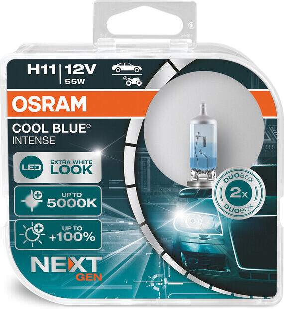 OSRAM Lampadina Cool Blu Intenso H2 12V/55W - x2