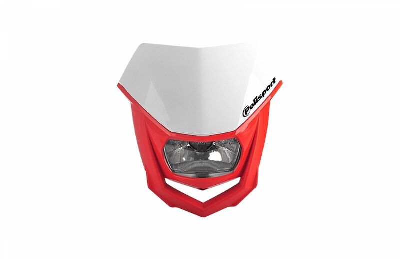 POLISPORT Piastra faro Halo rosso/bianco