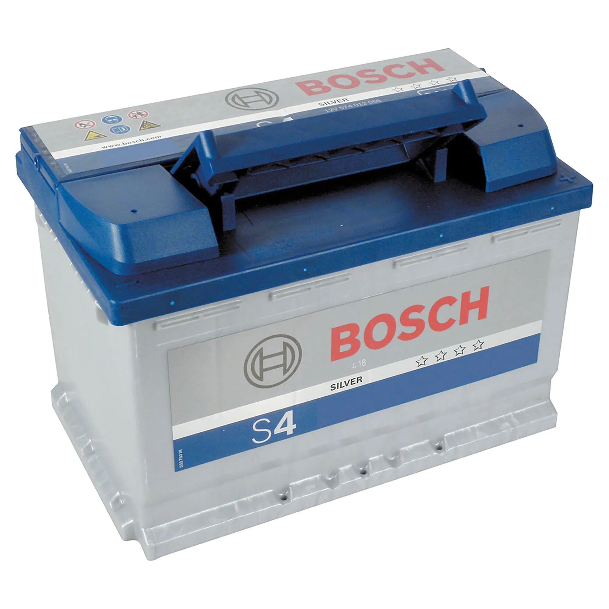 Bosch BATTERIA AUTO 74 Ah S4 SPUNTO 680A 278x175x190 mm (LxPxH) PESO 18 kg LINEA BLU