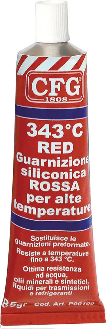 Cfg GUARNIZIONE SILICONICA 85 g  PASTA ROSSA PER ALTE TEMPERATURE 343°C