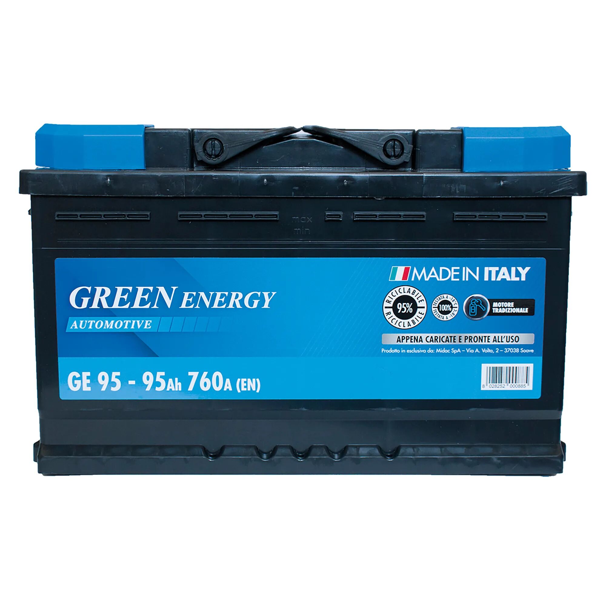 Green Energy BATTERIA AUTO 95 Ah GREENENERGY SPUNTO 760A 310x175x190mm (LxPxH) PESO 20 kg