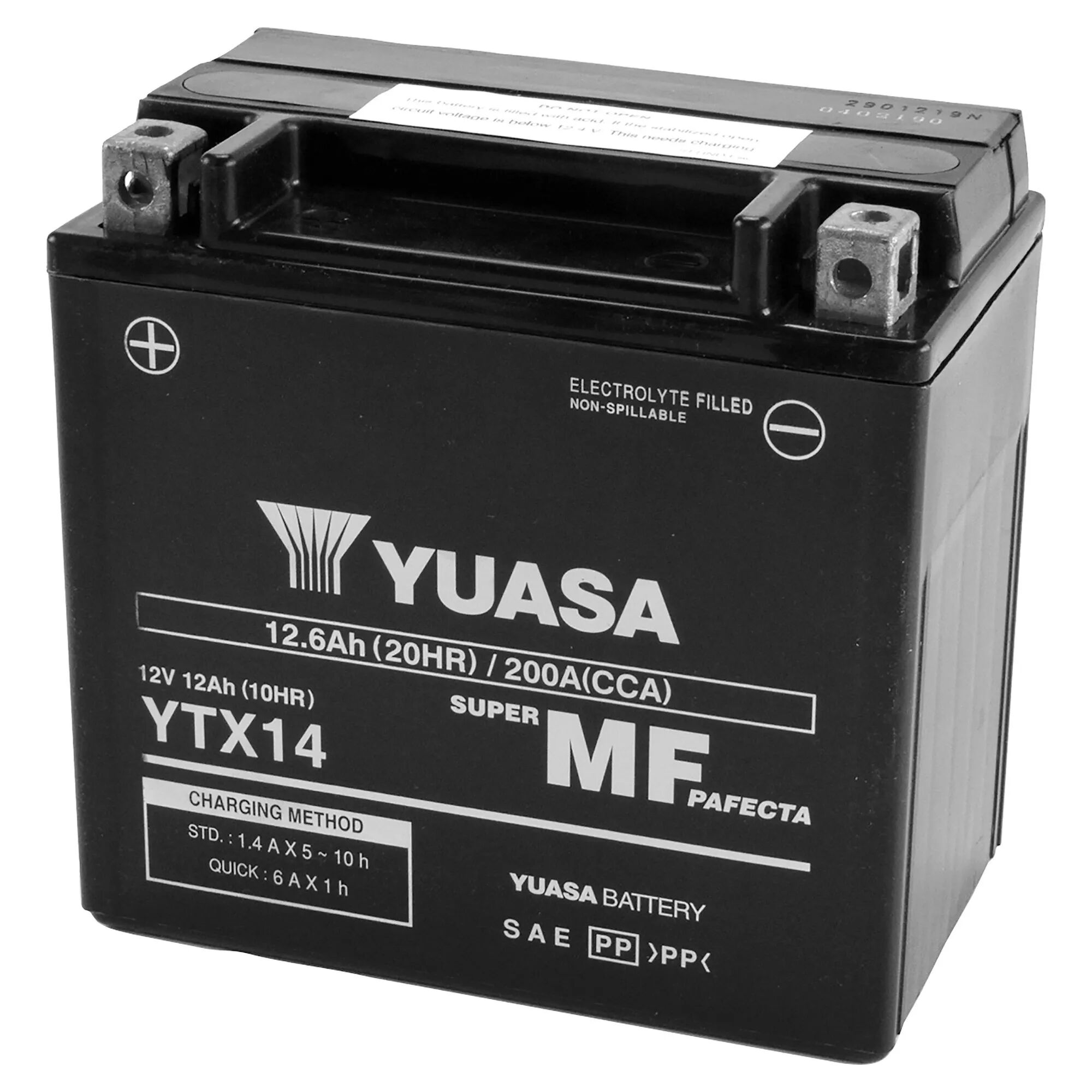 Yuasa BATTERIA MOTO 12 Ah 12 V YTX14-WC 150x87x145 mm (LxPxH) PESO 5,02 kg