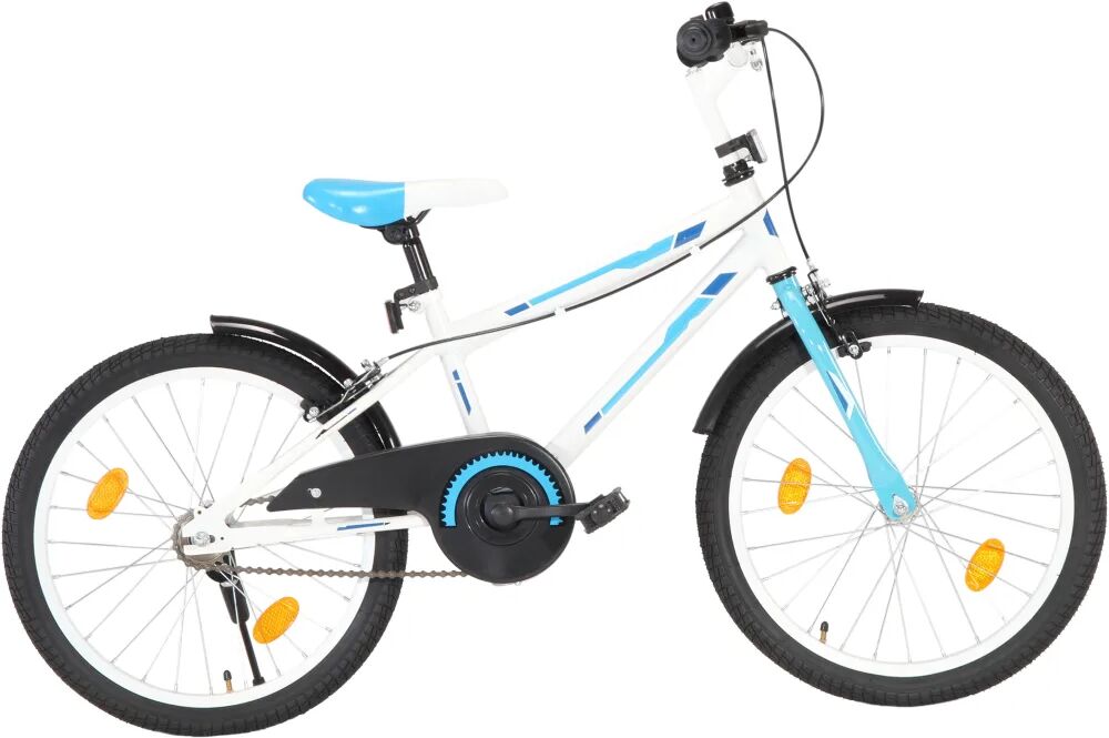 vidaXL Kinderfiets 20 inch blauw en wit